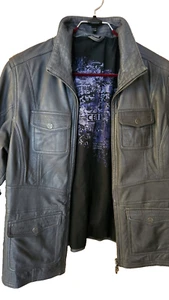 Lederjacke Damen von Cecil, echt Leder sehr weich, Gr. XL, grau/graphit - Bild 1 von 9