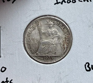 1923 French Indochine Indo China 10 Cents bg - Picture 1 of 2