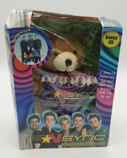 RARE 2000 Nsync collectible bear and bonus cd and Button open in the box