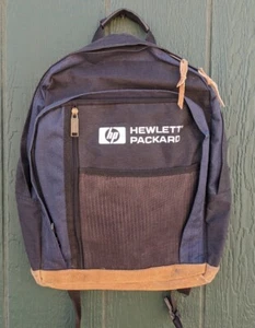 Hewlett Packard HP Leather Bottom Backpack Dual Colors - Vintage? - Picture 1 of 8