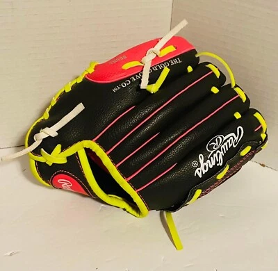 Guante de béisbol Rawlings WPL95DSP 9,5 pulgadas lanzamiento a la derecha negro rosa Foto 1 de 4