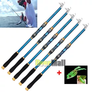 1-5X Carbon Fiber Spinning Rod Telescopic Fishing Rod 2.1M Casting Lure Feeder - Picture 1 of 20