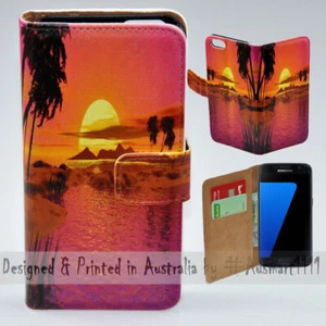 For Samsung Galaxy Series - Summer Sunset Theme Print Mobile Phone Case Cover - Picture 1 of 3