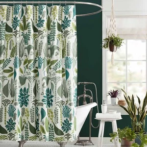 Shower Curtain 72 in x 72 in Jardin Green - Picture 1 of 2