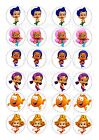 24 BUBBLE GUPPIES TOPPER WAFER RICE EDIBLE FAIRY/CUPCAKE  CAKE  TOPPERS