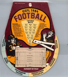 VINTAGE - RARE - Full USFL 1984 Schedule Wheel - ALL Teams - see full desc. - Bild 1 von 2