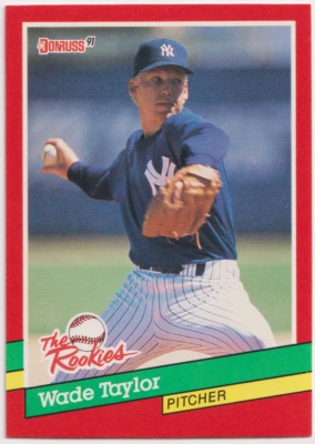 1991 Donruss The Rookies #34 Wade Taylor RC New York Yankees - Image 1 of 2
