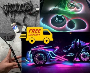 Tinted LED CHASING Addressable Single Row 16PCS 6.5FT Light Strips for Slingshot - Picture 1 of 17