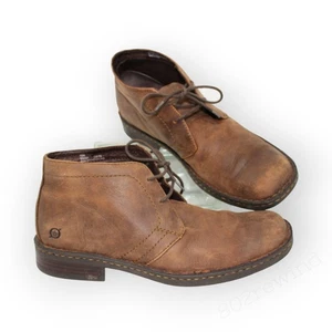 Herren 10 Geboren Harrison Chukka Stiefel Leder Knöchel Handarbeit Komfort Kostenloser Versand - Bild 1 von 13