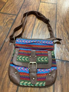 Verstellbarer Riemen bunt gemustert/braun Crossbody Geldbörsen für Damen - Bild 1 von 7