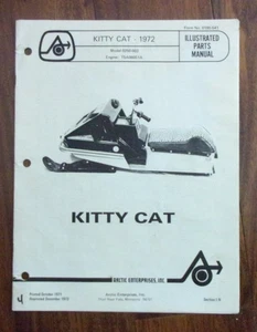 Moto de nieve Arctic Cat Kitty Cat 1972 ilustrado manual de piezas catálogo - Imagen 1 de 3