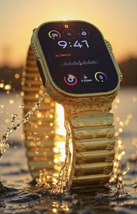 ✅ Apple Watch Ultra 2 personnalisée en or 24 carats gravée + boîte luxe | authentique ✅ - Photo 1 sur 24