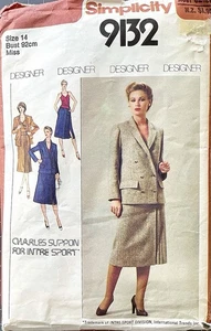 SIMPLICITY 9132 1970's Blazer, Top & Skirt Sewing Pattern. Size 14 - Bust 36”. - Picture 1 of 2