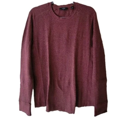 Top térmico Vince para mujer grande rojo granate jaspeado tejido gofre talla exterior Foto 1 de 4