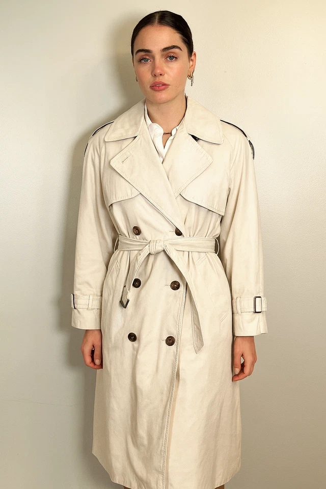 Gabardina Misty Harbor para mujer 8 largos con cinturón doble pecho vintage Rusia Foto 1 de 4