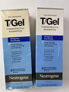 Neutrogena T/Gel Champú Terapéutico Original 16oz 0.5% Alquitrán de Hulla Paquete de 2 EE. UU. - Imagen 1 de 8