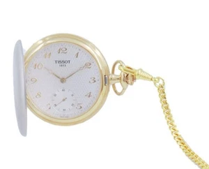 Tissot T-Pocket Savonnettes Quartz T83.9.459.32 T83945932 Pocket Watch - Picture 1 of 5