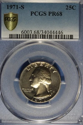 1971 S PCGS PF69 WASHINGTON QUARTER #B51239 - Image 1 of 2