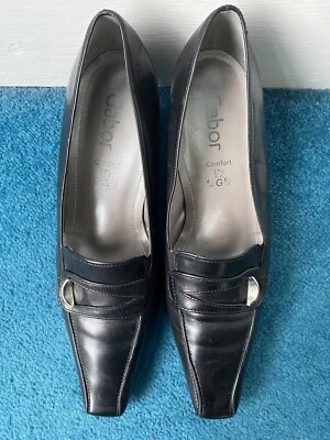 GABOR COMFORT Cuero Negro Genuino Damas’ Hebilla Canchas Talla 4.5 Foto 1 de 4