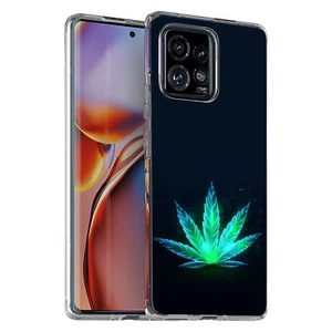 For Motorola (Edge,One 5G,Ace,UW,X40,30),Slim Cover,Beautiful Weed Print,USA - Picture 1 of 21