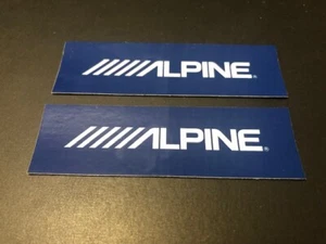 Alpine Car Stereo 2PC Sticker Decal SET 4X1 - Picture 1 of 1
