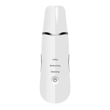 Skin scrubber 3 in 1 spatola pulizia viso pelle ultrasuoni punti neri anti rughe