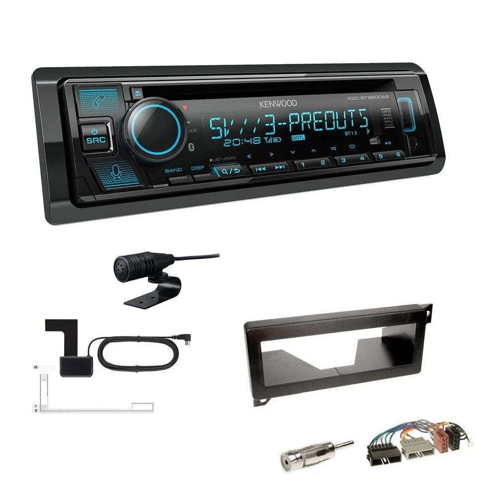 Kenwood KDC-BT960DAB Autoradio DAB Bluetooth für Jeep Grand Cherokee 1993-1998