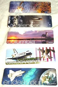 Complete Set 5 Official Nasa Bookmarks of All Operational Space Shuttles 7.5x2.5 - Picture 1 of 5
