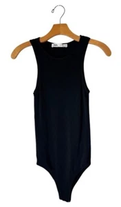 Body Zara Mujer Pequeño Negro Cuello Redondo Sin Mangas Cierre a Presión Gótico - Imagen 1 de 5