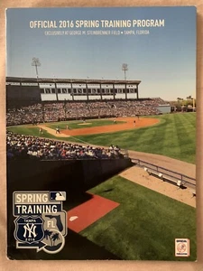 NY YANKEES PROGRAM SPRING TRAINING 2016 TAMPA FL STEINBRENNER NOT MINT - Picture 1 of 5