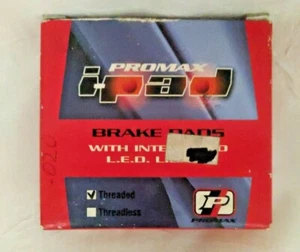 Promax i-pad bicycle brake pads with integrated L.E.D. lights- NOS - Threaded - Picture 1 of 4