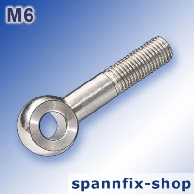 Vite a Occhio M6 Acciaio Inox Inossidabile A2 Viti - Immagine 1 di 3