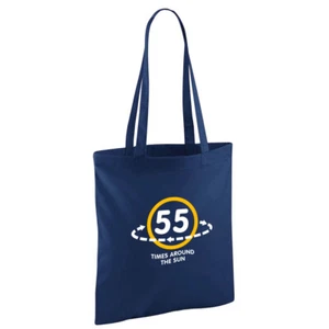 55th Birthday Gift Bag Age 55 Birthday Idea Light Weight Foldable Reusable Tote - Picture 1 of 18