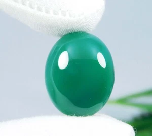 23.60 Ct Amazing Natural Green Onyx Cabochon Loose Gemstone For Jewelry - Picture 1 of 5