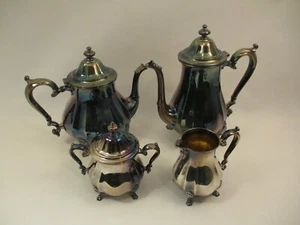 Vintage International Silver Chippendale Coffee Tea Pot Set 4 Piece - Picture 1 of 11