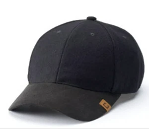 Vintage Chaps 55% Wool Black Baseball Hat Adjustable size Strap Rare - Picture 1 of 2