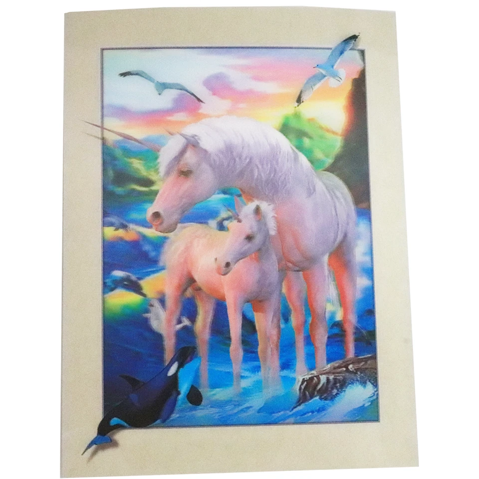 Unicornios - Póster Lenticular 3D - Impresión 12x16 Foto 1 de 1
