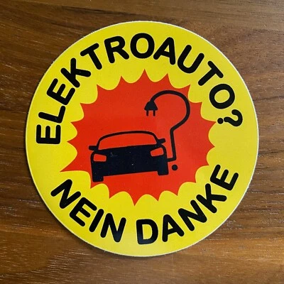 Elektroauto ✔ Nein Danke ✔ CO2 Diesel Aufkleber ✔ Tuning Auto Fun Sticker ✔