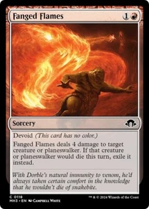 FANGED FLAMES x4 mtg NM-M Modern Horizons 3 Common - Picture 1 of 1