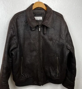 Calvin Klein Men's Brown Poly Blend Jacket, Zipper Front —Size Large - Picture 1 of 6