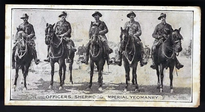 BRITISH CIGARETTE CO - SOUTH AFRICAN WAR SCENES - OFFICERS SHERWOOD IMP YEOMANRY - Image 1 of 2
