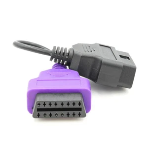Automotive OBD2 Femail to Male Connector Adapter Cable For Fiat Diagnostic Tool - Picture 1 of 7