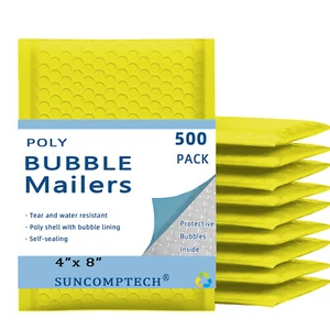 #000 4x8 (4x7) Polyblase gepolsterte Umschläge Versender Versandtasche gelb 500 STCK. - Bild 1 von 5
