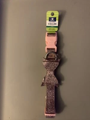 New Top Paw Nylon Adjustable Collar ,Fashion Glitter Pink (L) 18in-26in - Image 1 of 3