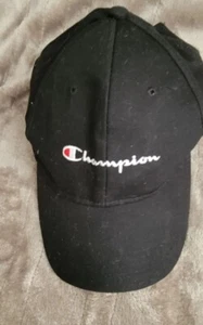 Cappello uomo Champion autentico sportivo sportivo sportivo nero berretto logo ricamato strapback - Foto 1 di 3
