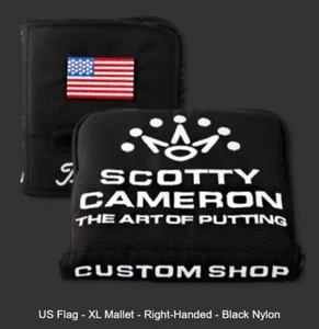 NEW! Scotty Cameron Putters Custom Shop USA FLAG Headcover Mid Square Nylon RH - Picture 1 of 6