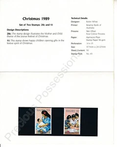 NAURU MNH STAMP PACK 1989 CHRISTMAS SG 377-378 - Picture 1 of 1