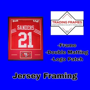 Marco de jersey personalizado - Exhibición deportiva con parche de logotipo enmarcado en placa - Imagen 1 de 7