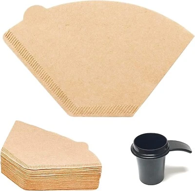 GoldTone #2 Cone Unbleached Brown Paper Coffee Filters (200 count) + 1 OZ Scoop