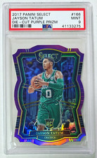 2017-18 Select Jayson Tatum Premier Level Die-Cut Purple Prizm /99 PSA 9 #166 RC